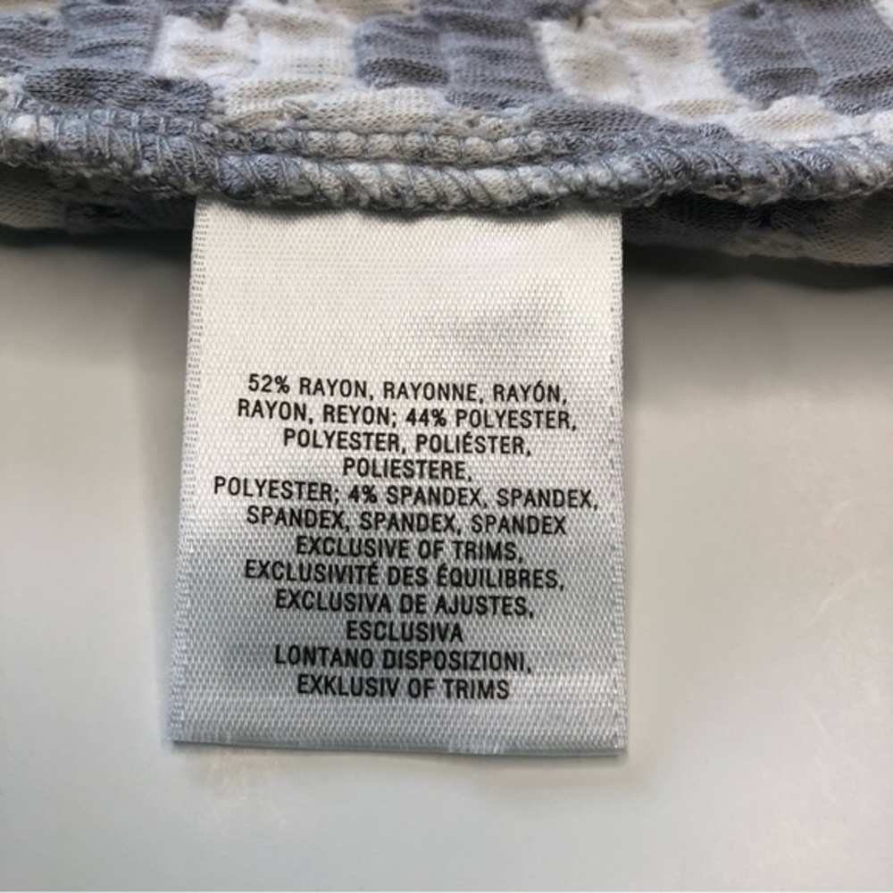 ANTHROPOLOGIE Deletta Nava Cowl Neck Tank Top Sz Small Gray & White‎ - Picture 4 of 7